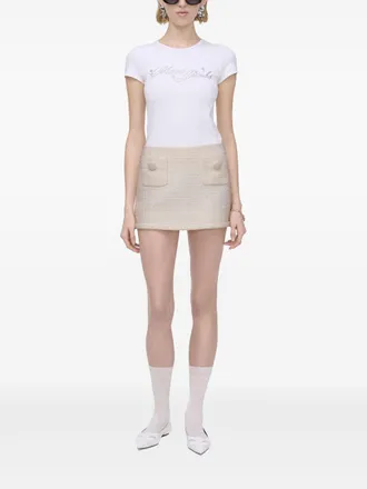 Marc Jacobs Tweed Mini Skirt - Beige