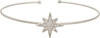 Meshmerise 18K Plated 0.15 Ct. Tw. Diamond Bangle Bracelet
