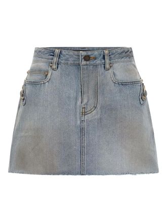 Balenciaga pocket denim skirt - women - Cotton/Polyester - 36 - Blue