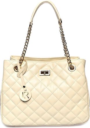 Isabella Rhea Beige Rundleer Tas