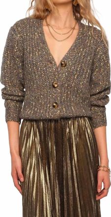 Heartloom Emmeline Soft Melange Knit Cardigan In Spruce