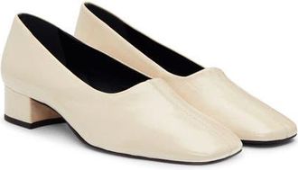 Reformation Inez Square Toe Pump in Almond Eel at Nordstrom, Size 10.5