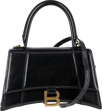 Balenciaga Pre-owned Womens Small Hourglass Top Handle Bag in Black Leather - One Size
