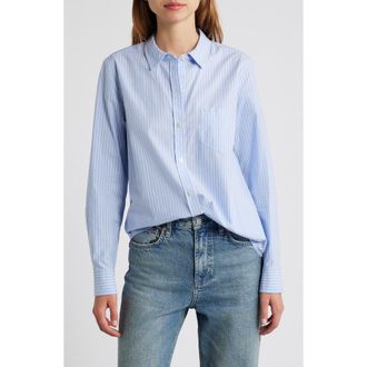Rails Stina Stripe Shirt in Oxford White Stripe at Nordstrom, Size X-Large