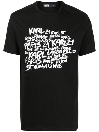 Karl Lagerfeld T-shirt con stampa - Nero