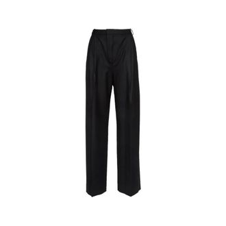 Victoria Beckham Wijde broek - Dames - Wijde Broeken - Zwart - 2XS - Broeken
