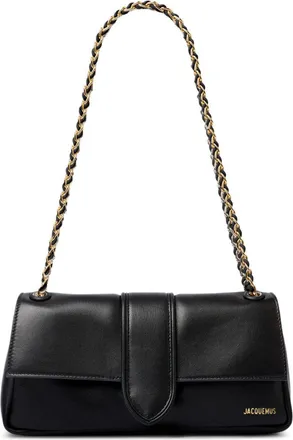 Jacquemus Black Silk-Blend Chain Rectangular Handbag