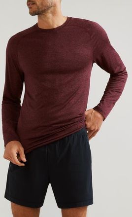 Rhone Atmosphere Long Sleeve Performance T-Shirt in Tawny Port/Black at Nordstrom, Size Xx-Large