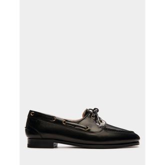 Bally Plume Moccasin in Dark Leather in Black at Nordstrom, Size 36.5