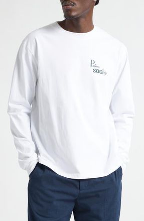 Palmes Piano Long Sleeve Graphic T-Shirt in White at Nordstrom, Size X-Large