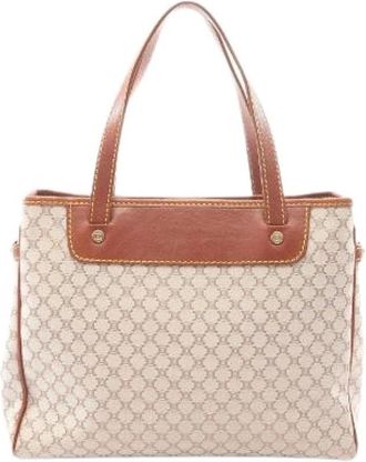 Celine Pre-owned Canvas Leather Tote Bag - Dames - Vintage Shopper - Beige - ONE Size - Leer - Vintage
