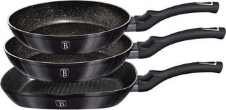 Berlinger Haus Juego De 3 Sartenes De Granito Berlinger Haus Bh-6904 Carbon Pro