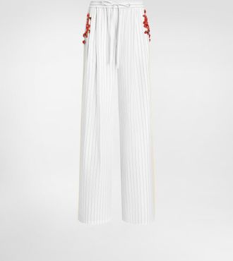 Dolce & Gabbana Striped Poplin Trousers - Woman Multi-colored 36