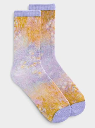 Simons Womens Garden-inspired socks A Tribute to Claude Monet Collection