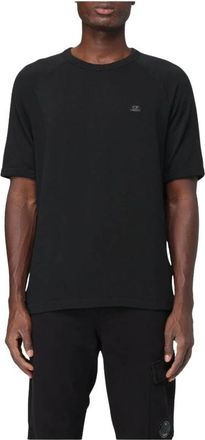 C.P. Company Short Sleeve Sponge Fleece Sweatshirt - Heren - T-shirts - Zwart - M - Tops