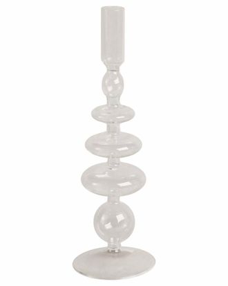 Sagebrook Home 11In Vintage Glass Taper Candle Holder