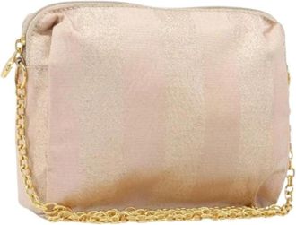 Fendi Pre-owned Vintage Canvas Shoulder Bag - Dames - Vintage Schoudertas - Roze - ONE Size - Leer - Vintage