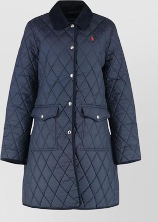 Ralph Lauren coat collared neck flap pockets long sleeves