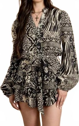 Skylar Rose The Veya Ruffle Romper In Black