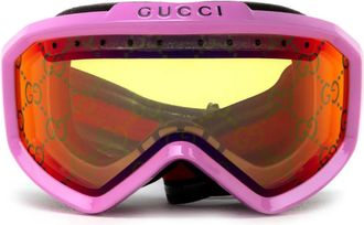 Gucci shield-frame ski goggles - Pink