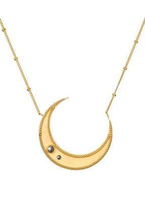 Satya Jewelry Eternal Guidance Moon Necklace in Gold at Nordstrom