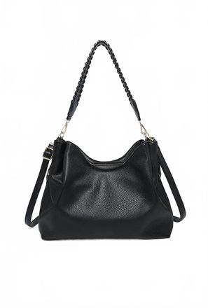 Jen & Co. Grace Vegan Whipstitch Tote Bag In Black