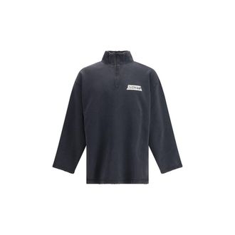 Balenciaga Black Cotton Mens Sweatshirt