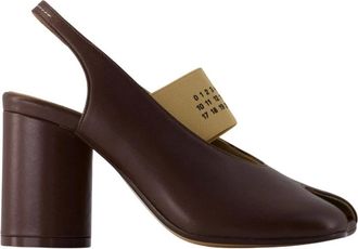 Maison Margiela Anatomic Numeric Slingback - Dames - Pumps - Bruin - 38 EU - Leer - Schoenen