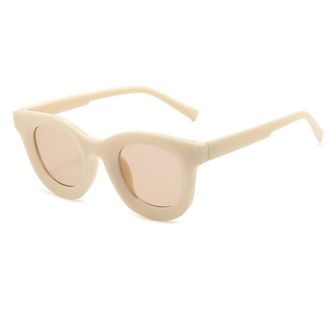 Generic Commuter Outdoor Men Sunglasses Women Vacation Party Sun Glasses(Beige)