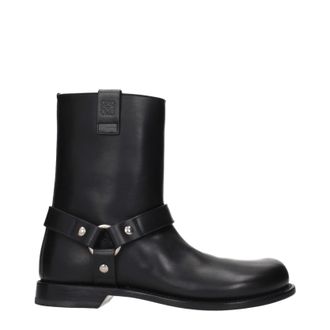 Loewe Damens Lederstiefeletten Schwarz