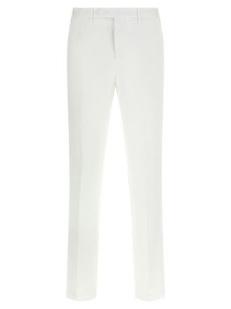 Pantaloni Torino White Tailored Flat Front Pants