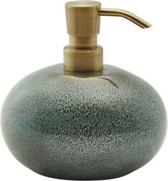 Aquanova Handgefertigter Design Seifenspender Ugo 500 ml aus Keramik, Forest