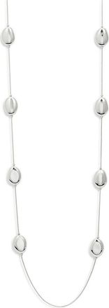Nordstrom Pebble Station Long Necklace in Silver at Nordstrom
