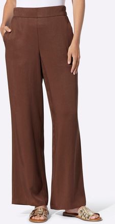 Heine Schlupfhose HEINE, Damen, Gr. 34, Normalgr&ouml;ssen, schoko, 100% Lyocell, unifarben, Hosen Schlupfhose