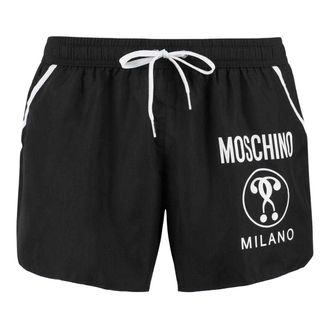 Moschino Heren Milano Logo Zwemshort (Zwart)