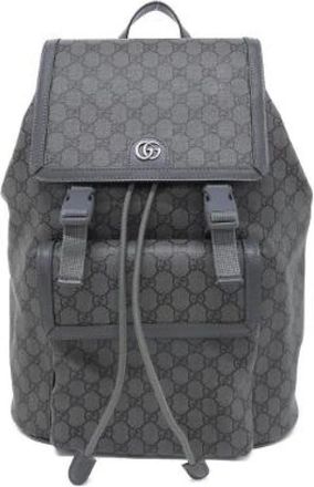 Gucci Vintage, unisex, Grijs, ONE Size, Pre-owned Ophidia GG Supreme Canvas Rugzak