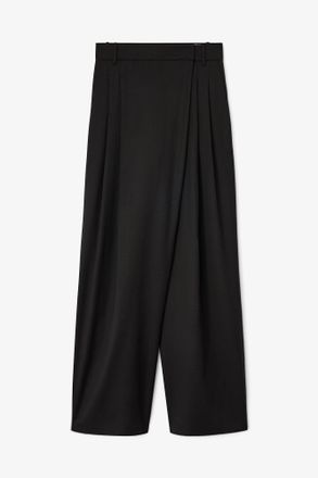 Ganni Black Cross-over Pants - Size 32