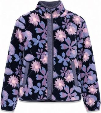 Mazine Fleet Printed Fleece Jacket Fleecejacke f&uuml;r Damen | blau