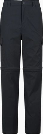 Mountain Warehouse Mens Mountain Warehouse Mens Delta Stretch Zip-Off Regular Cargo Trousers - Black - Size: 34