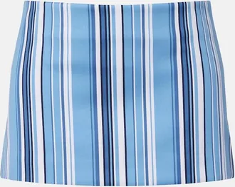 Frankie Shop Hera striped cotton-blend miniskirt