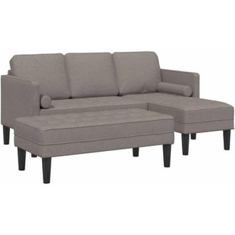 vidaXL Vidaxl - Juego De Sof&aacute; 2 Pcs Gris Topo 173 X 131 X 67 Cm Tela