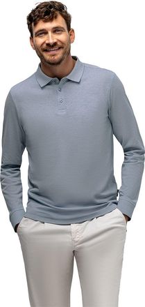 State of Art Polo lange mouw State of Art blauw 3-knoops