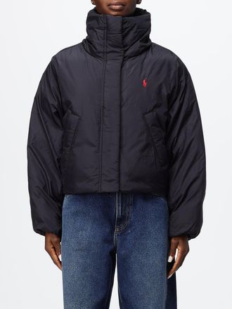 Polo Ralph Lauren Short Waterproof Nylon Down Jacket with Funnel Neck