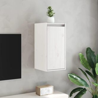 vidaXL Armario De Pared 2 Uds Madera Maciza De Pino Blanco 30x30x60 Cm Vidaxl