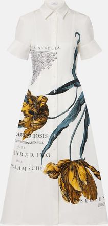 Erdem Printed cotton-blend shirt dress