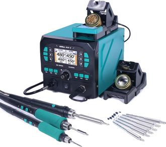 OEM Estaci&oacute;n De Retrabajo Con Pistola De Calor, Doble Funci&oacute;n, Temperatura Ajustable, Juego De 2, 220v-240eu