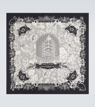 Acne Studios Foulard in seta con stampa