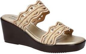 Easy Street Selva Platform Wedge Slide Sandal in Natural at Nordstrom Rack, Size 8.5