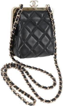 Chanel Pre-owned Leather chanel-bags - Dames - Vintage Schoudertas - Zwart - ONE Size - Vintage