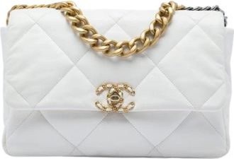Chanel Pre-owned Large 19 Flap Bag - - Pre-owned - Donna - Bianco - ONE SIZE